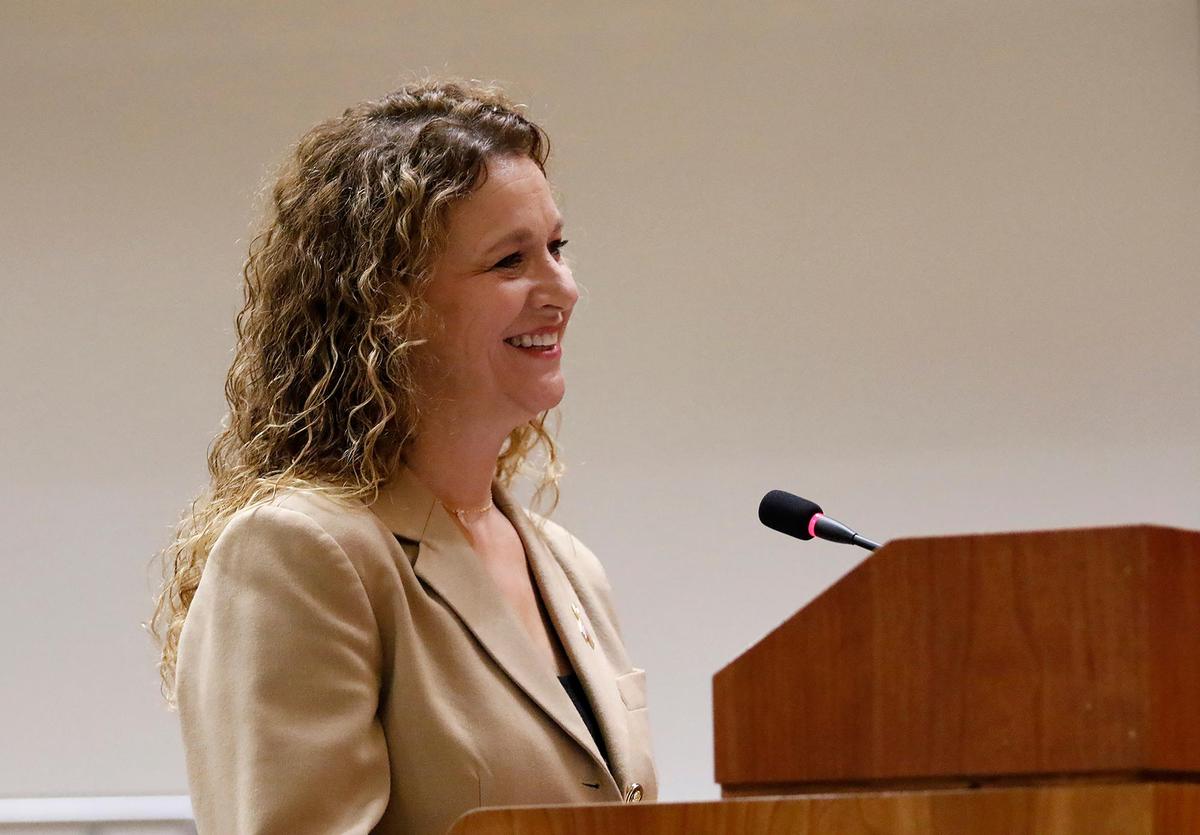 Interim SLO County Clerk-Recorder Helen Nolan answers questions as the San Luis Obispo Board of Supervisors interviews two finalists on Tuesday, Oct. 12, 2021. The board selected Santa Barbara County election division manager Elaina Cano for the interim post.