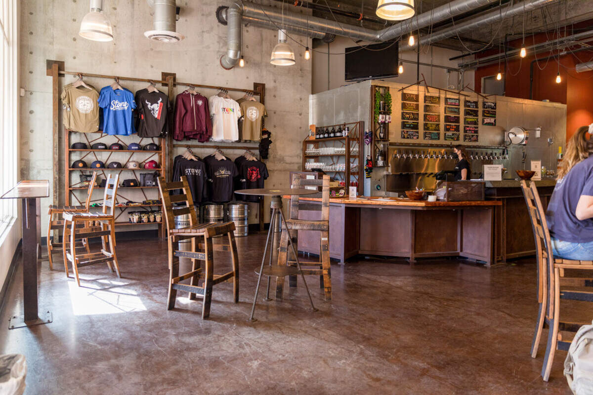 Stone Brewing’s taproom in Pasadena is among the holdings acquired by Firestone Walker Brewing in a deal announced on April 21, 2026.