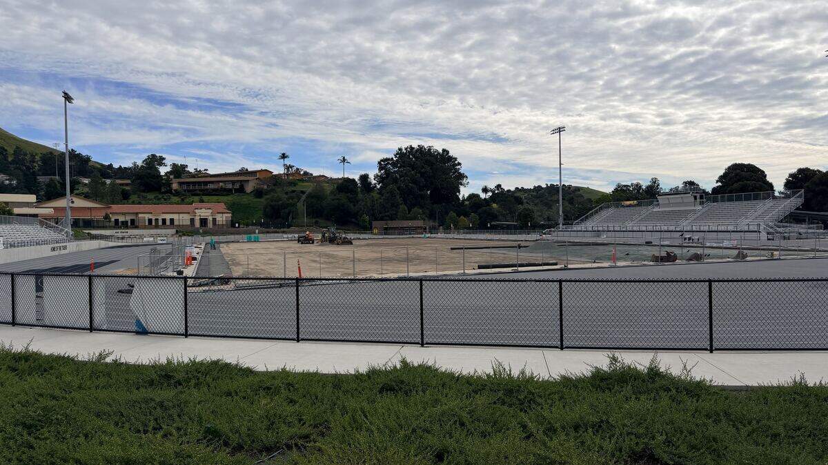 Construction began on a turf installation project at San Luis Obispo High School’s football field. Turf will also be installed at Morro Bay High School, in addition to new bleachers and stadium lights.
