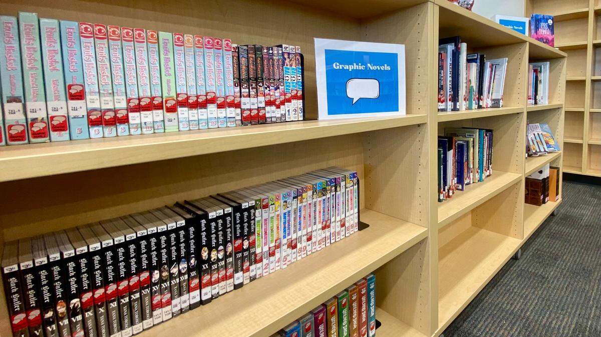 The San Luis Obispo High School library is organized by genre, allowing students to more easily find the items they are searching for, staff says.