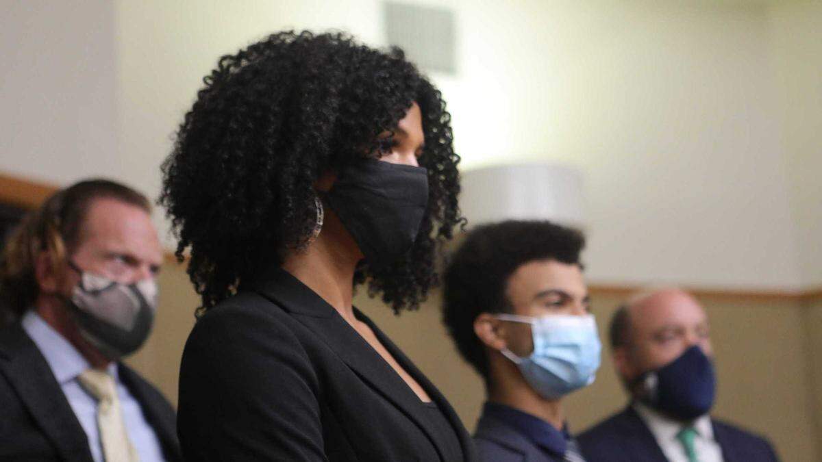 Tianna Arata, a local Black Lives Matter activist and protest organizer, appeared in court Thursday with three co-defendants and their attorneys.