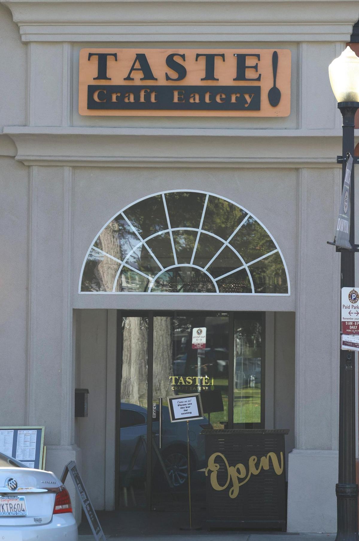 Taste! Craft Eatery is located at 810 11th Street in Paso Robles, facing the Downtown City Park.