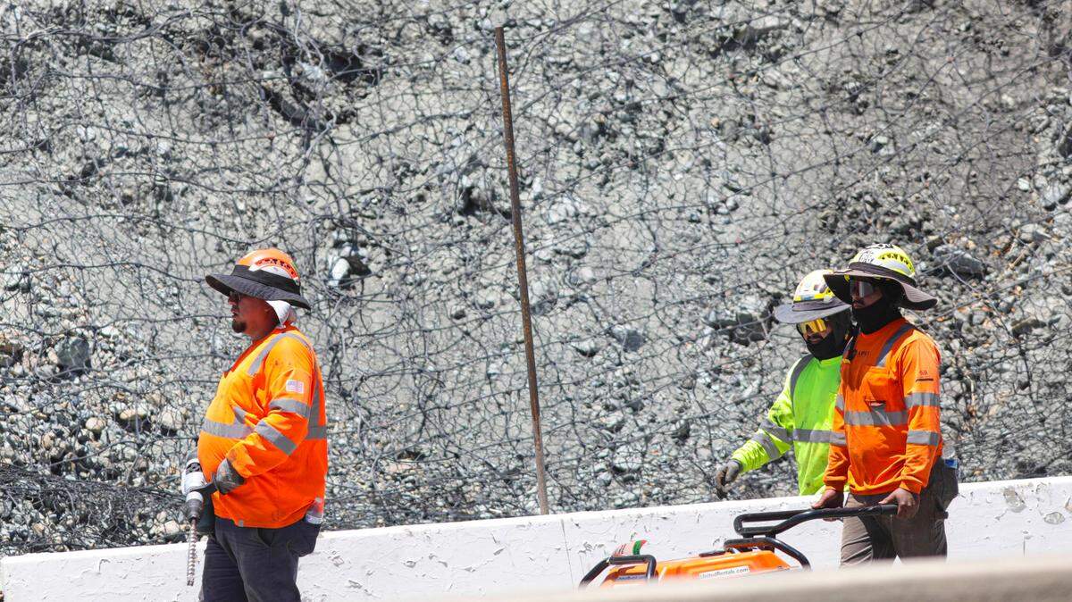 The third lane will be closed for one mile near Old Stage Coach road on U.S. 101 southbound at the bottom of the Cuesta Grade. A rockfall fence project is underway to prevent rocks from falling on the road, the site seen here July 9, 2024.