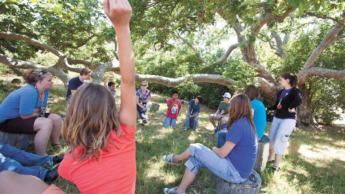 Camper Cheerful Monkey — her camp name — has a question at Camp Hapitok in 2010.