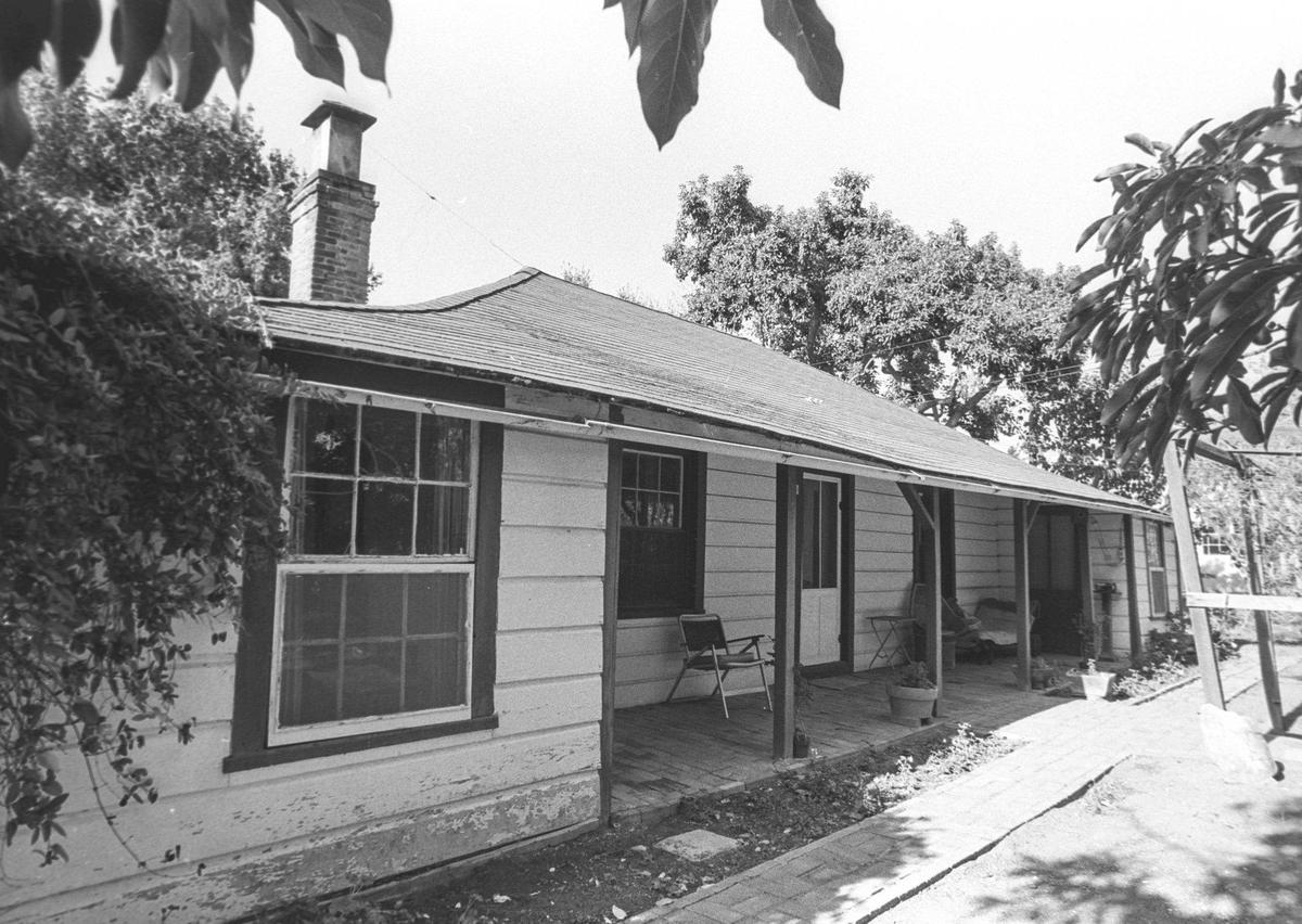 Rosa Butrón de Canet de Simmler adobe near the confluence of San Luis Obispo and Stenner Creeks on Dana Street in San Luis Obispo. It was donated to the city after the death of Mary Gail Black, seen here on Oct. 8 1988.