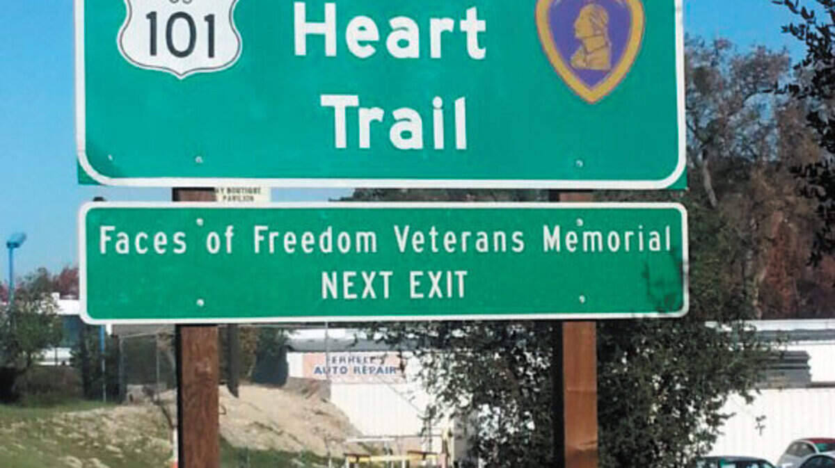 New signs along Highway 101 point motorists toward Atascadero's Faces of Freedom Veterans Memorial.