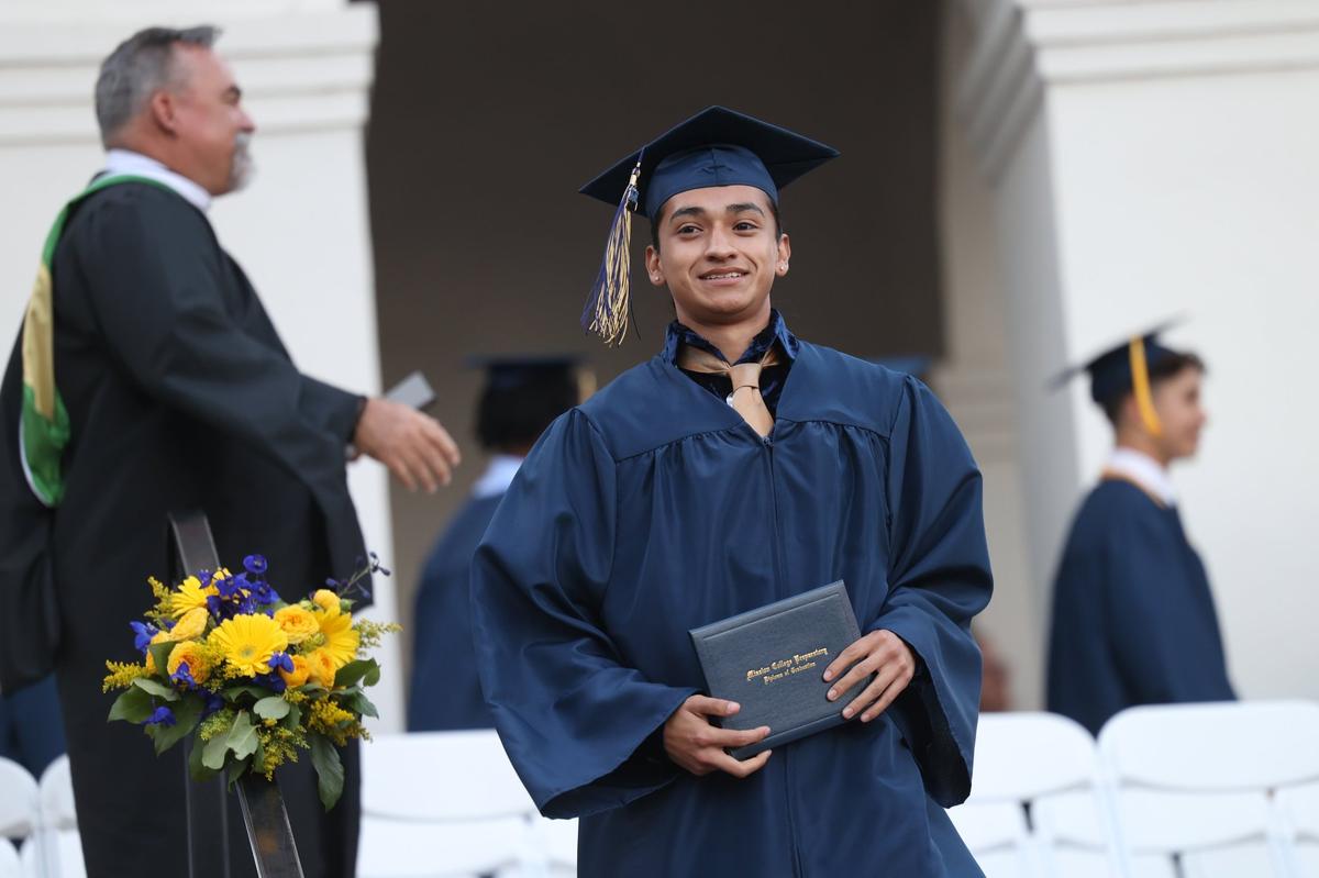 Mission College Prep awarded diplomas to 69 graduates on the steps of Mission San Luis Obispo on May 31, 2024.