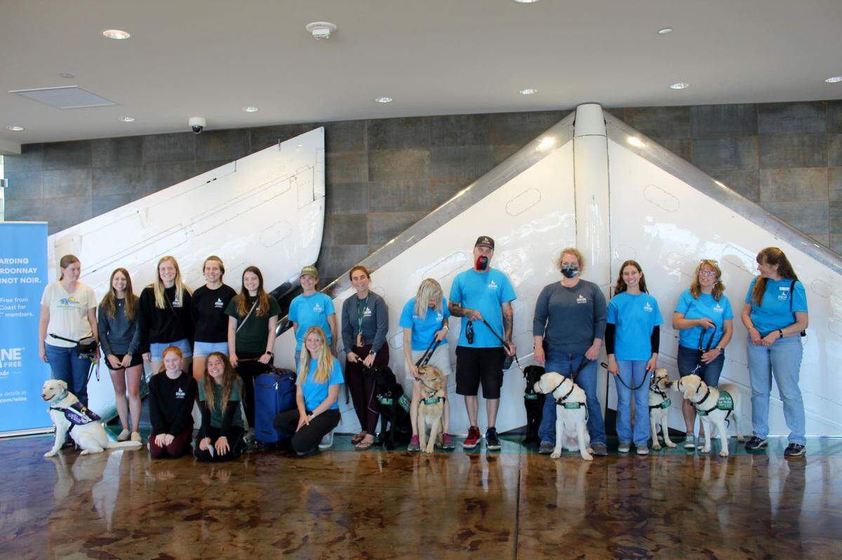 Guide Dogs for the Blind conducted a training exercise at the San Luis Obispo County Regional Airport on Saturday, May 28, 2022.