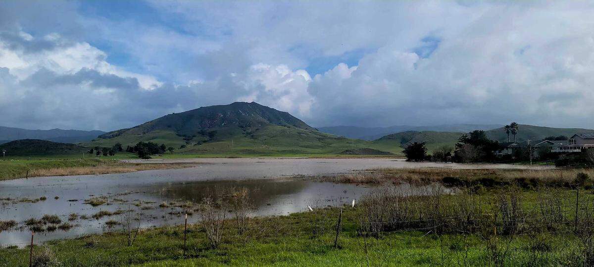 Laguna Lake is seen from Los Osos Valley Road in San Luis Obispo on Tuesday, Jan. 10, 2023.