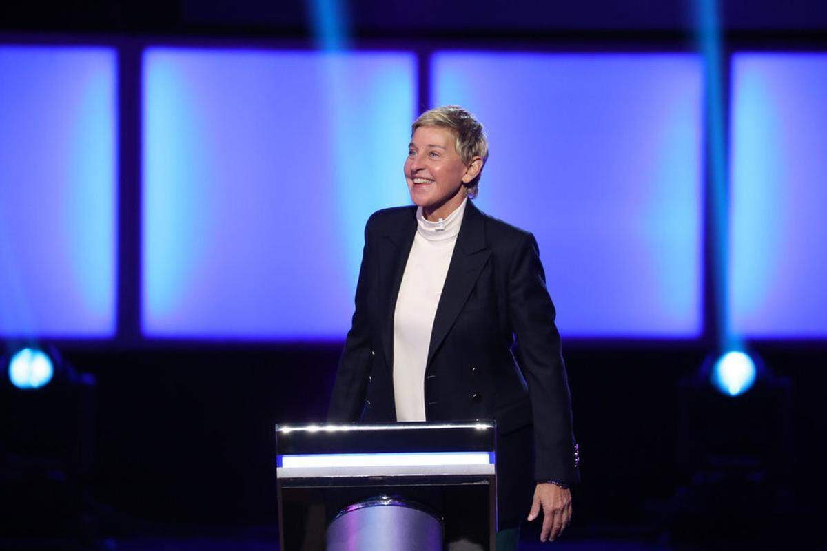 Host Ellen DeGeneres appears on an episode of NBC’s “Ellen’s Game of Games.”
