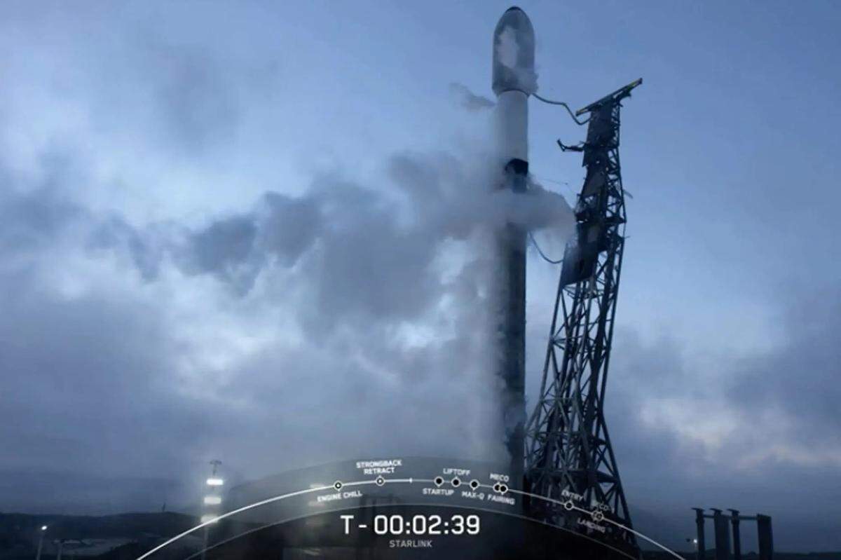 A Falcon 9 rocket stands ready to carry 51 Starlink satellites into orbit from Vandenberg Space Force Base in late October. Another batch of Starlink satellites awaits liftoff as the first mission of 2023 from the West Coast.