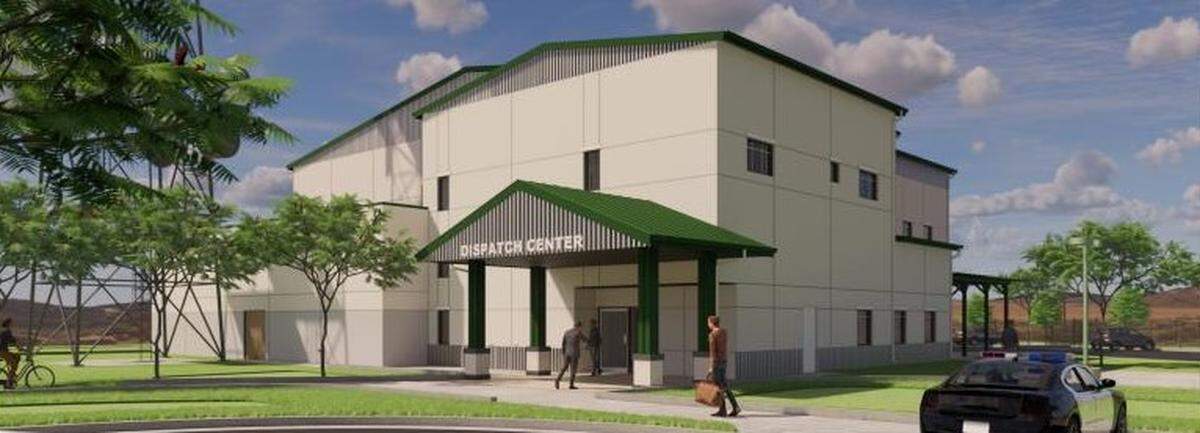 A rendering of the Cal Fire and San Luis Obispo County Sheriff’s Office dispatch center being built in Templeton. The project is scheduled to be completed in August 2025.