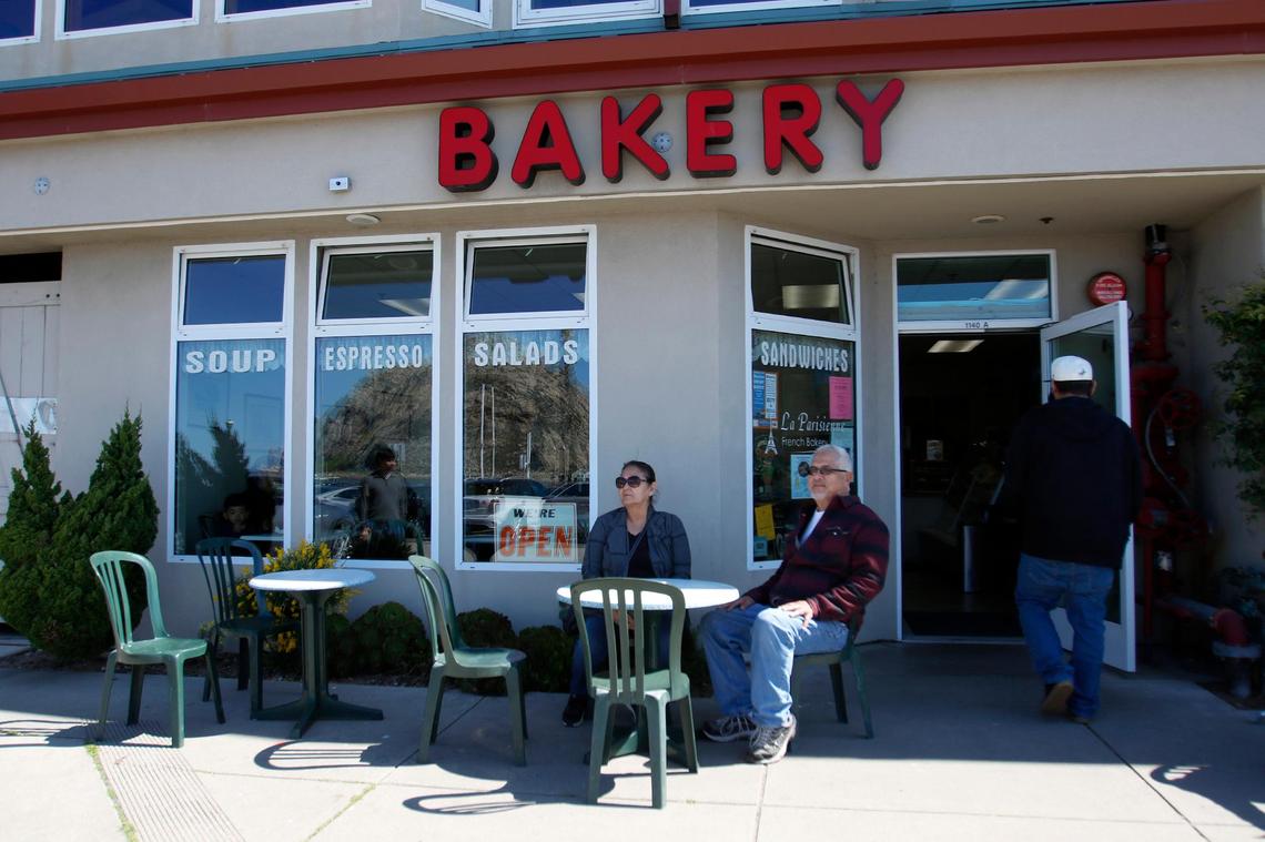 People were lined up inside and outside of the bakery. La Parisienne in Morro Bay is a French bakery is serving up flaky pastries, iced cookies and hearty sandwiches, all at an affordable price for locals and tourists alike.