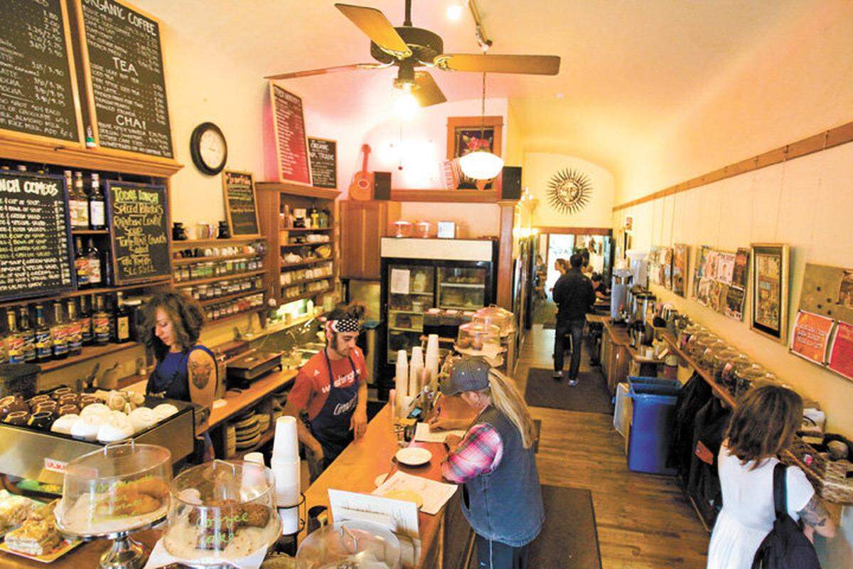 In this 2015 photo, San Luis Obispo coffeeshop Linnaea’s Cafe radiates a warm ambiance with wooden floors, high ceilings and friendly staff. The cafe’s new owners, Rusty and Alex Quirk, continue emphasizing the conviviality and sharing atmosphere fostered in 1984 by founder Linnaea Phillips.