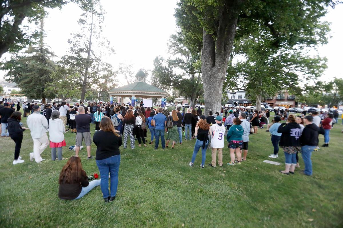 Hundreds gathered at a community vigil for Trevon Perry held in Downtown City Park after police found his remains and arrested a suspect accused of killing him.