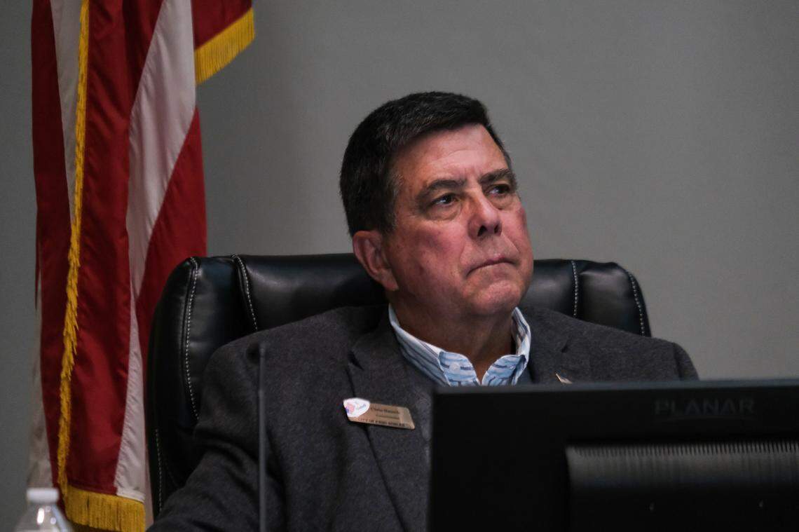Paso Robles City Councilmember Chris Bausch attends a Paso Robles City Council meeting on Election night on Nov. 5, 2024.