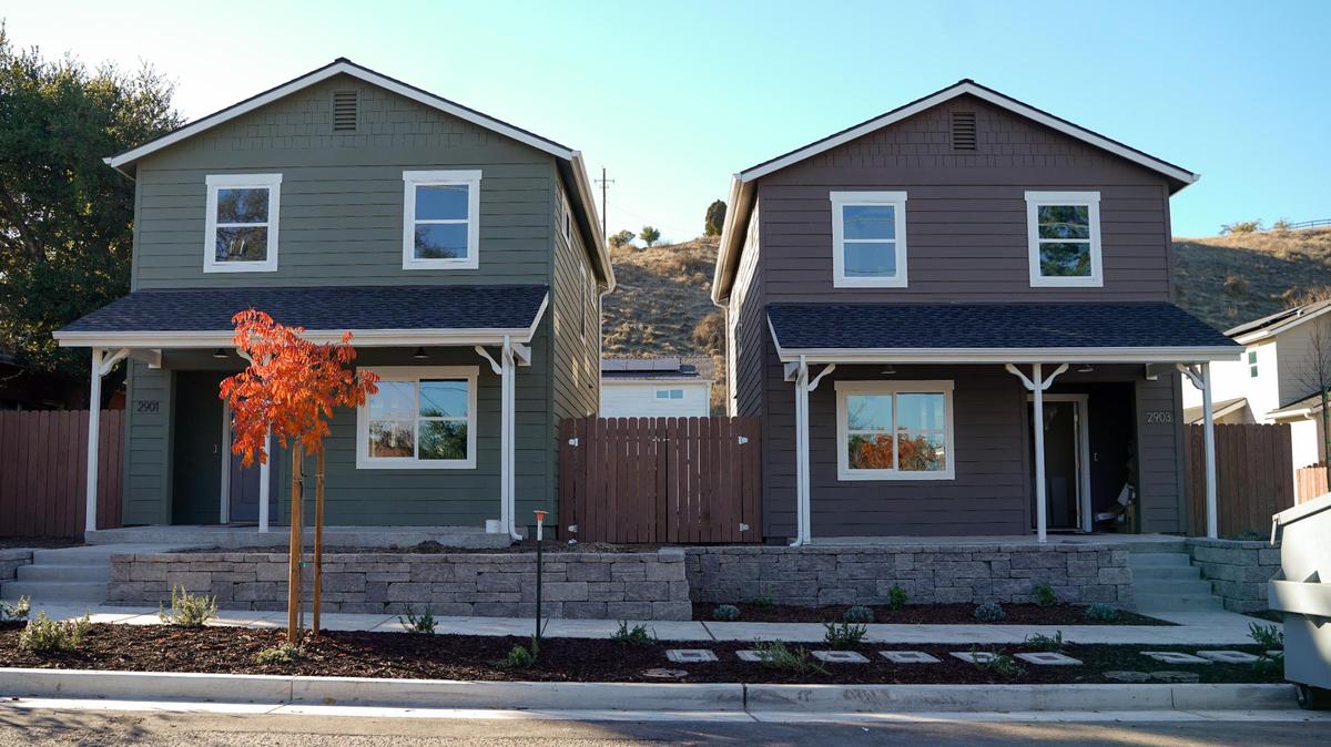 Families will move into Habitat for Humanity’s first new development in San Luis Obispo County in 13 years. The homes, pictured Wednesday, Dec. 4, 2024, were built in part by the families, who will not pay down payments in exchange for their work.