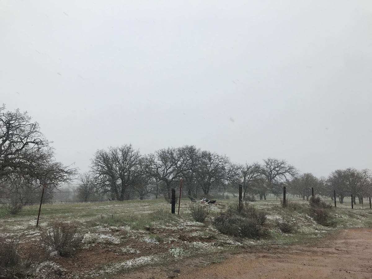 Snow near Red Hill Road on the 58 west of Santa Margarita in San Luis Obispo County on Feb. 5, 2019.