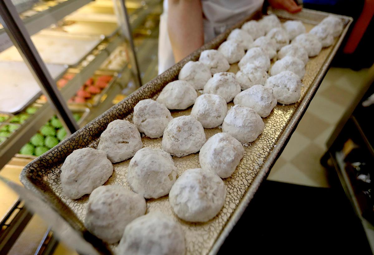 Snowball cookies are one of the best sellers at Carlock’s Bakery in Los Osos.