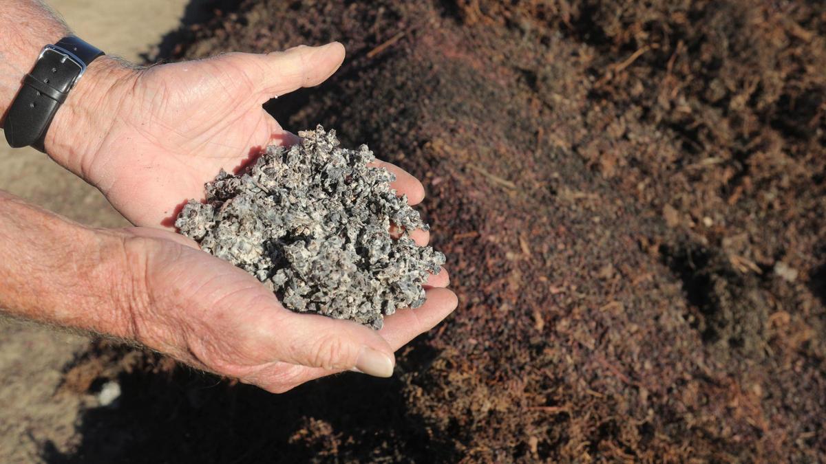 One way J. Lohr Vineyards & Wines has reduced its water use is by composting grape seeds and skins and then spreading them in the vineyard to provide cover that retains moisture.