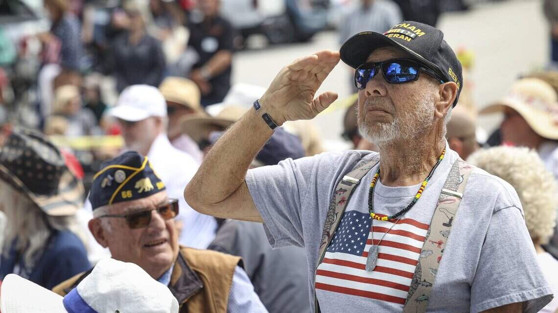 Memorial Day ceremony in SLO honors fallen military members with music, poetry