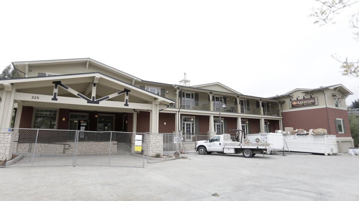 The Agrarian Hotel in the Village of Arroyo Grande, California opened in 2019. 