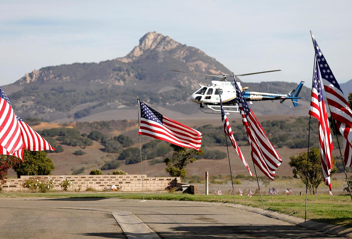 The Veterans Day celebration at the Los Osos Valley Memorial Park on Friday, Nov. 11, 2022, featured a visit from the CHP’s H70 helicopter.