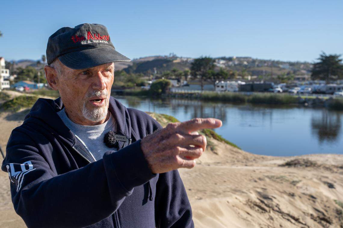 Surfrider Foundation volunteer Dr. Stanley Rice said contaminant levels in Pismo Creek have been significantly elevated for more than a year, pictured here on Wednesday, Oct. 15, 2025. Members of the Blue Water Task Force are sounding the alarm about the amount of pollutants in the creek's flow, which they say is likely caused by humans.