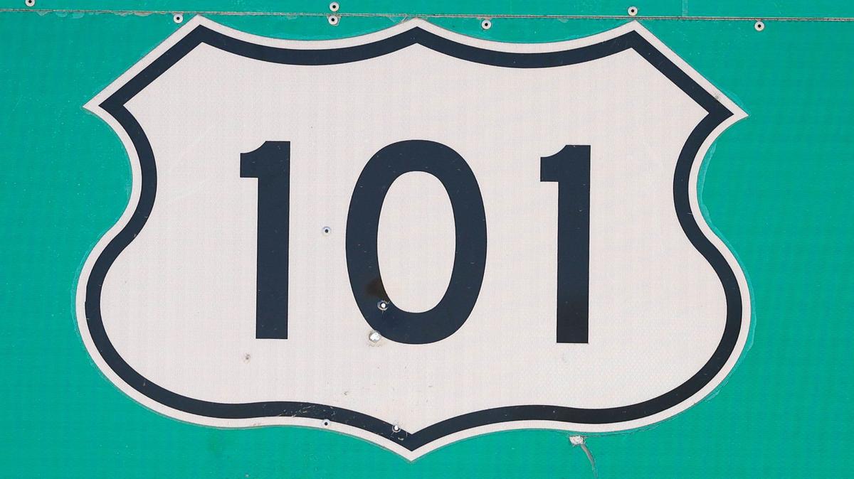 Highway 101 sign