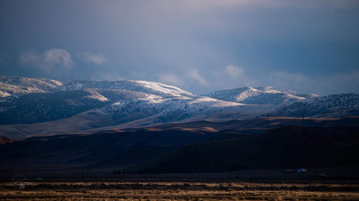 A dusting of snow from this week’s storm turned the Temblor and Caliente mountain ranges white on Wednesday at the Carrizo Plain National Monument in eastern San Luis Obispo County.