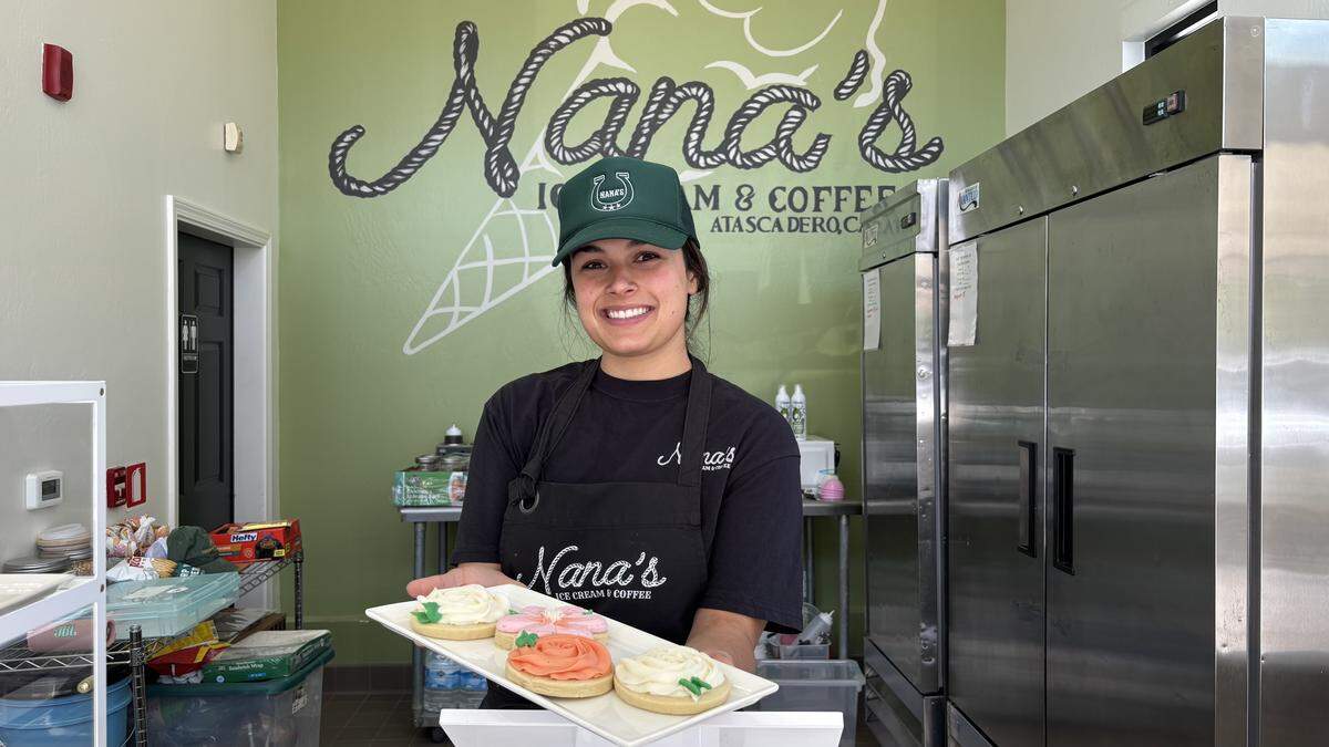 Adeline Carley owns Nana’s Ice Cream & Coffee at 5900 Entrada Ave. in Atascadero.
