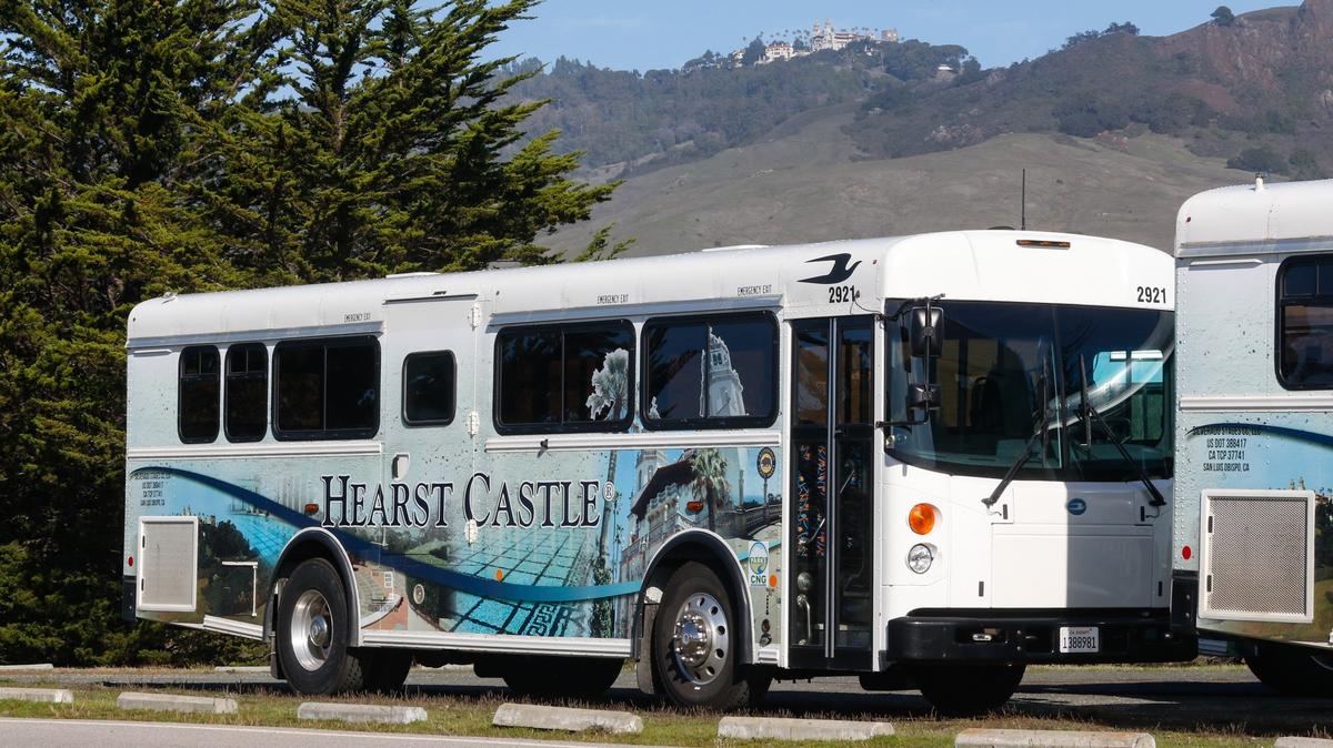 Hearst Castle tour buses operated by Silverado Stages were sidelined suddenly due to the company’s bankruptcy. State Parks found a new contractor to fill the gap temporarily.