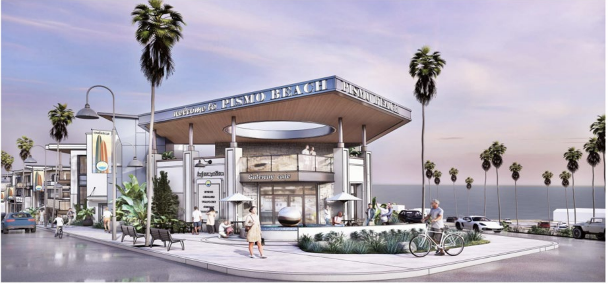 Developer Coastal Community Builders is looking to get the Pismo Beach Planning Commission’s approval for a new mixed-use “gateway” project at the intersection of Price and Dolliver streets. The project would require the demolition of an existing deserted gas station, around 10 residential units and a century-old building formerly home to the Shell Cafe.