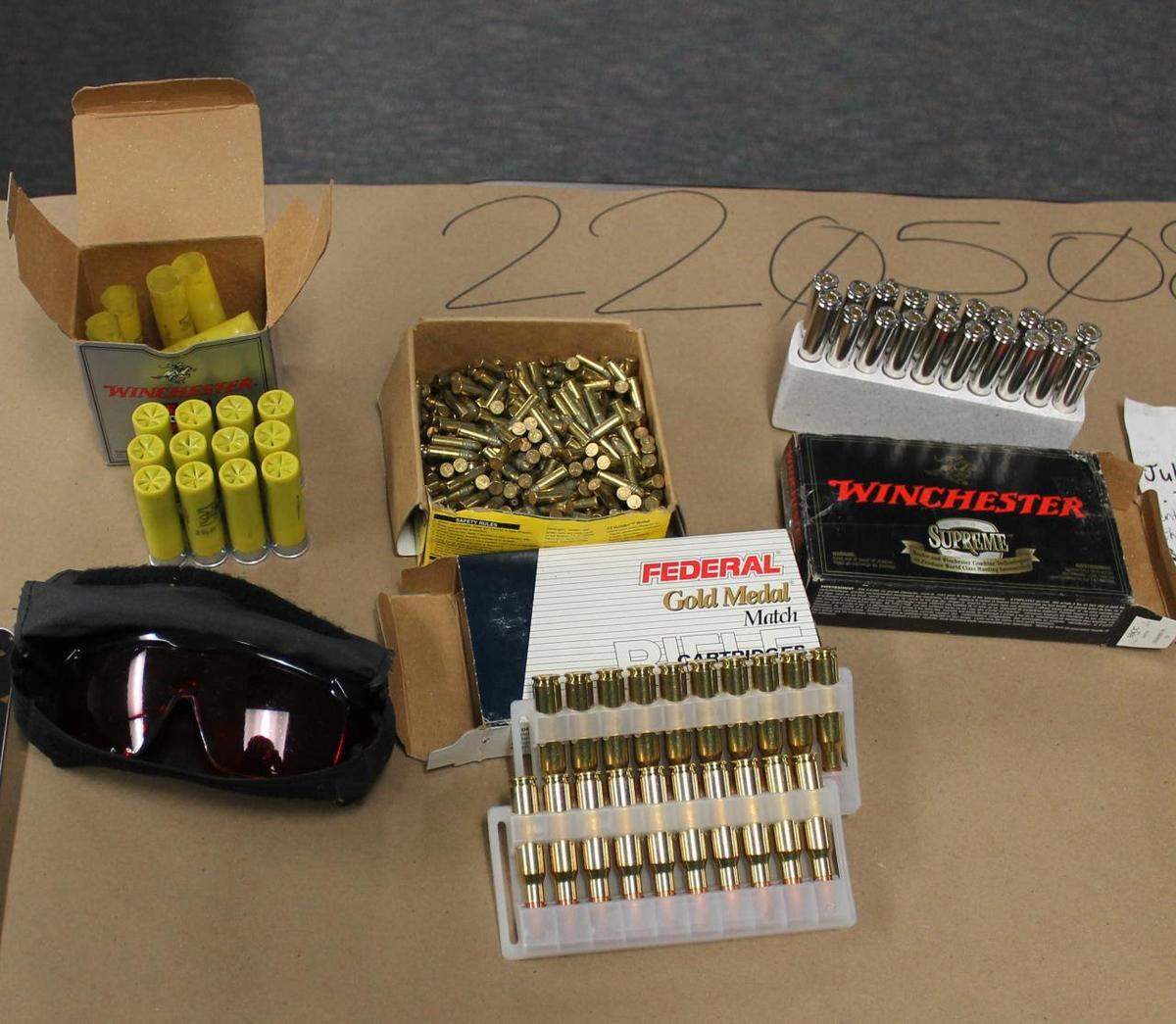Ammunition allegedly found during the San Luis Obispo traffic stop.