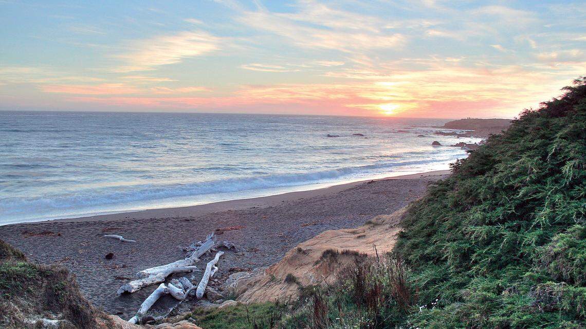 A romantic walk on Moonstone Beach is one of the attractions for couples honeymooning in Cambria.