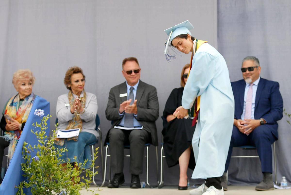 Magnus Ling mimics a golf swing. Central Coast New Tech High School honored 57 graduates in the Class of 2025 on June 7, 2025. Students are heading to schools like UC Davis, Cal Poly and UC Berkeley.