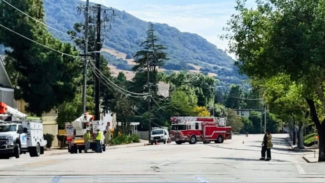 Busy SLO road closed after power lines fall onto street, cause outage
