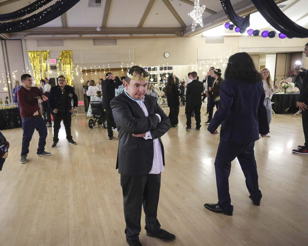 Jonas Hilton was content to be on the dance floor while others strutted their dance moves. The Let Your Light Shine Special Education Prom was held at Atascadero Lake Park Pavilion on Jan. 23, 2026. It was for special needs individuals from the county, their friends and family.