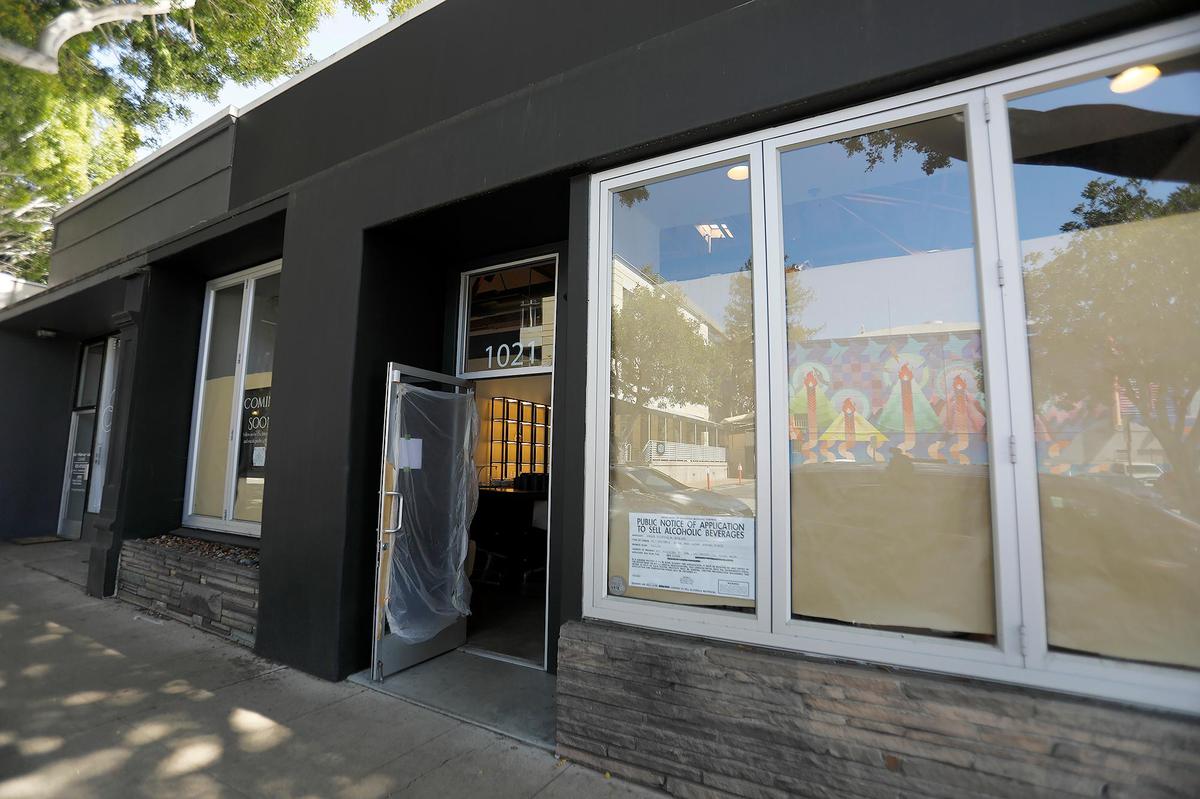 The storefront as it prepared for opening. Michelin star chef Florencia Breda is set to open a chocolaterie and patisserie in a new location on Higuera Street in San Luis Obispo, California.
