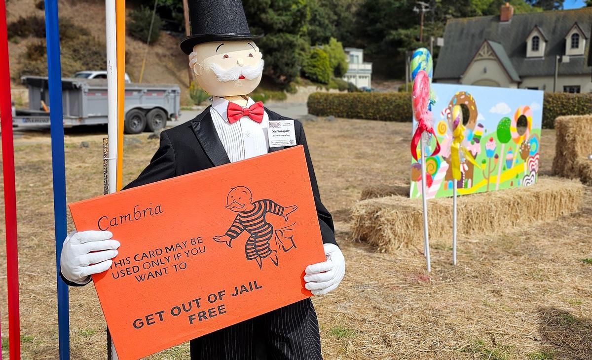Cambria’s Scarecrow Festival is back. It runs the entire month of October. The Fun ‘n’ Games scarecrow display inspired by Shelly Henderson.