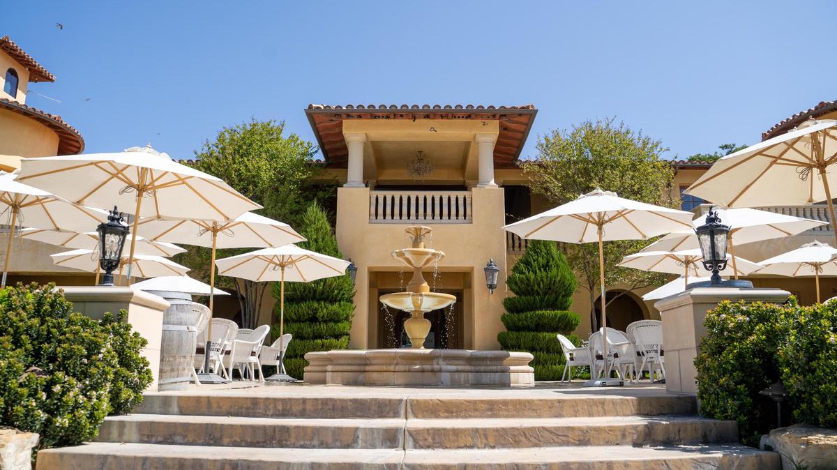 Villa San-Juliette, a 160-acre vineyard and estate in Paso Robles owned by “American Idol” producers Nigel Lythgoe and Ken Warwick will go to auction Saturday, May 17, 2025, pictured Friday, May 2, 2025.
