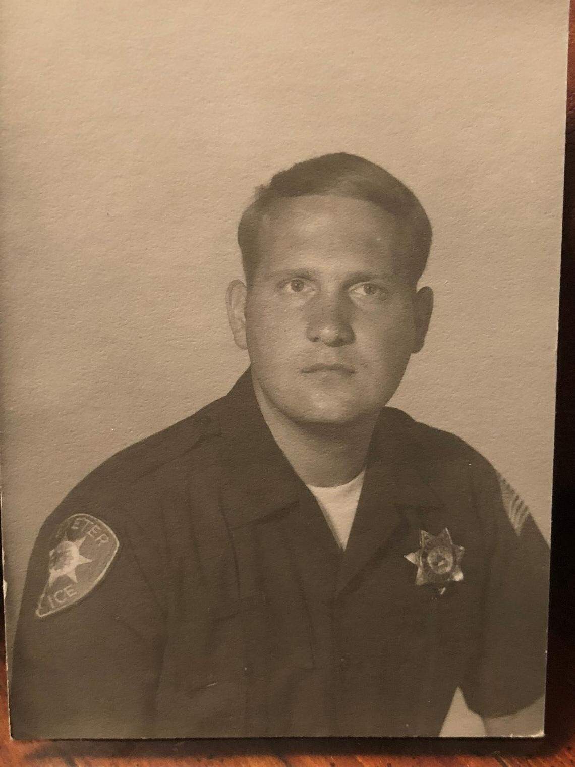 The Santa Barbara County Sheriff's office has released two photographs of Joseph James DeAngelo, the Golden State Killer suspect, from his police days. This photo is from DeAngelo's time with the Exeter Police Department, from 1973 to 1976.