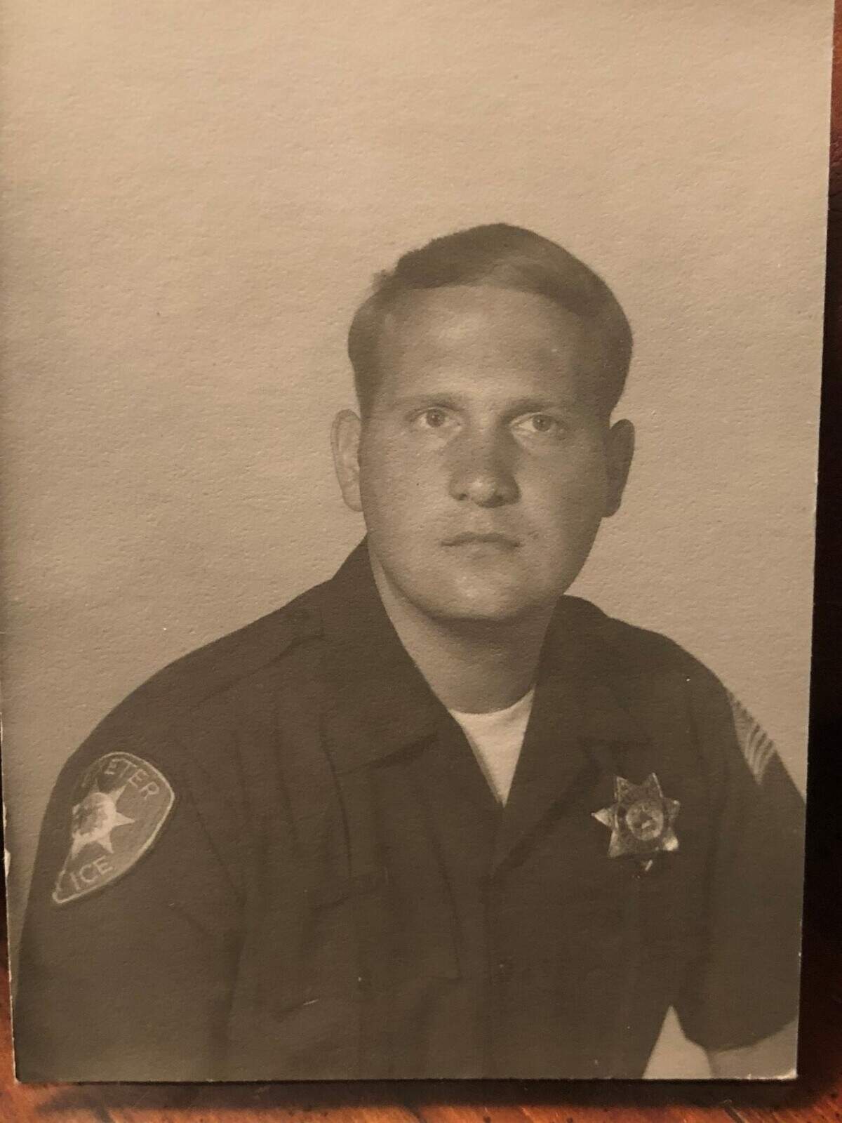 The Santa Barbara County Sheriff's office has released two photographs of Joseph James DeAngelo, the Golden State Killer suspect, from his police days. This photo is from DeAngelo's time with the Exeter Police Department, from 1973 to 1976.