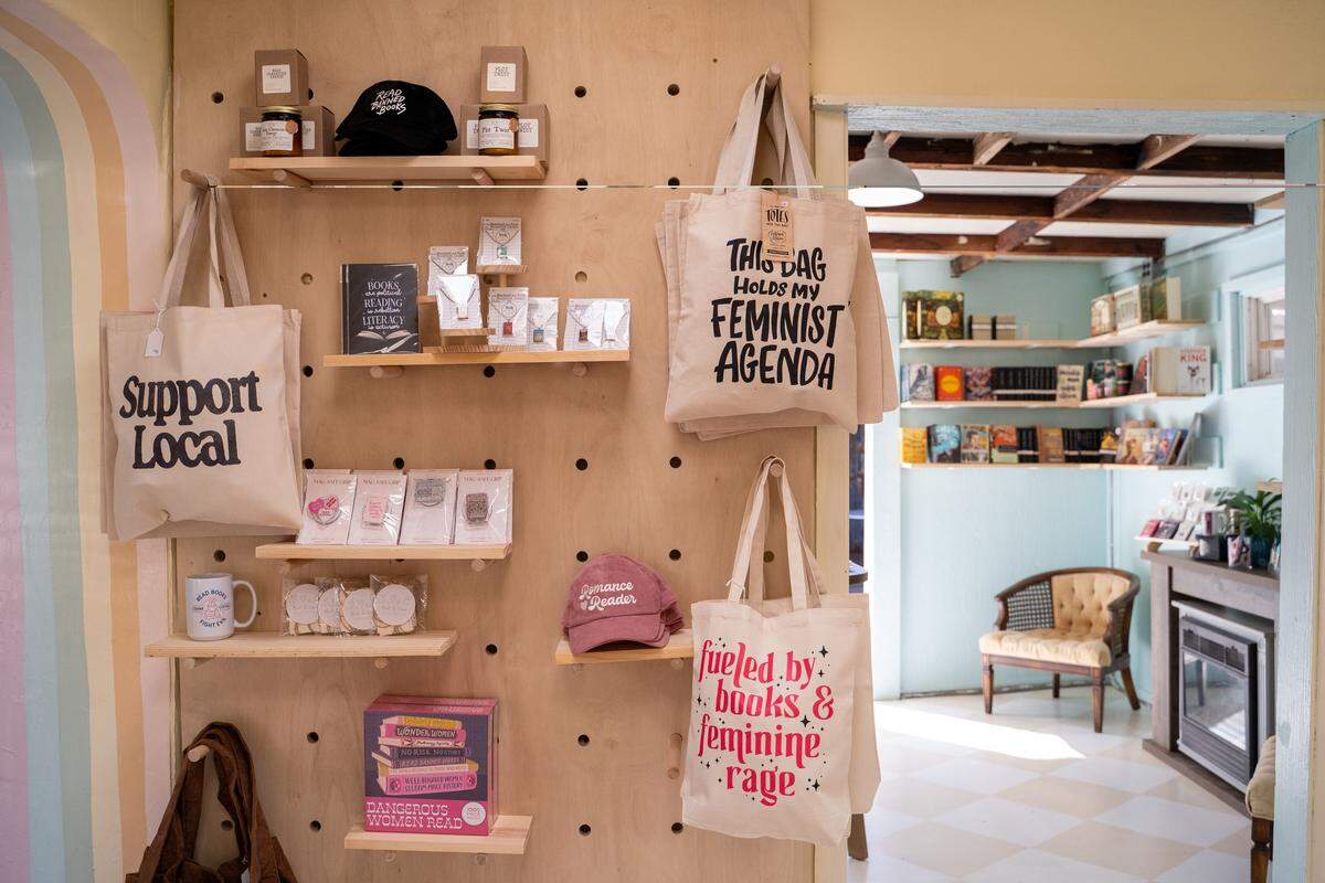 Salty Pages is a new bookstore in Cambria, seen here on Wednesday, March 25, 2026. The bookstore opened on March 20 with a collection of around 300 books to start.