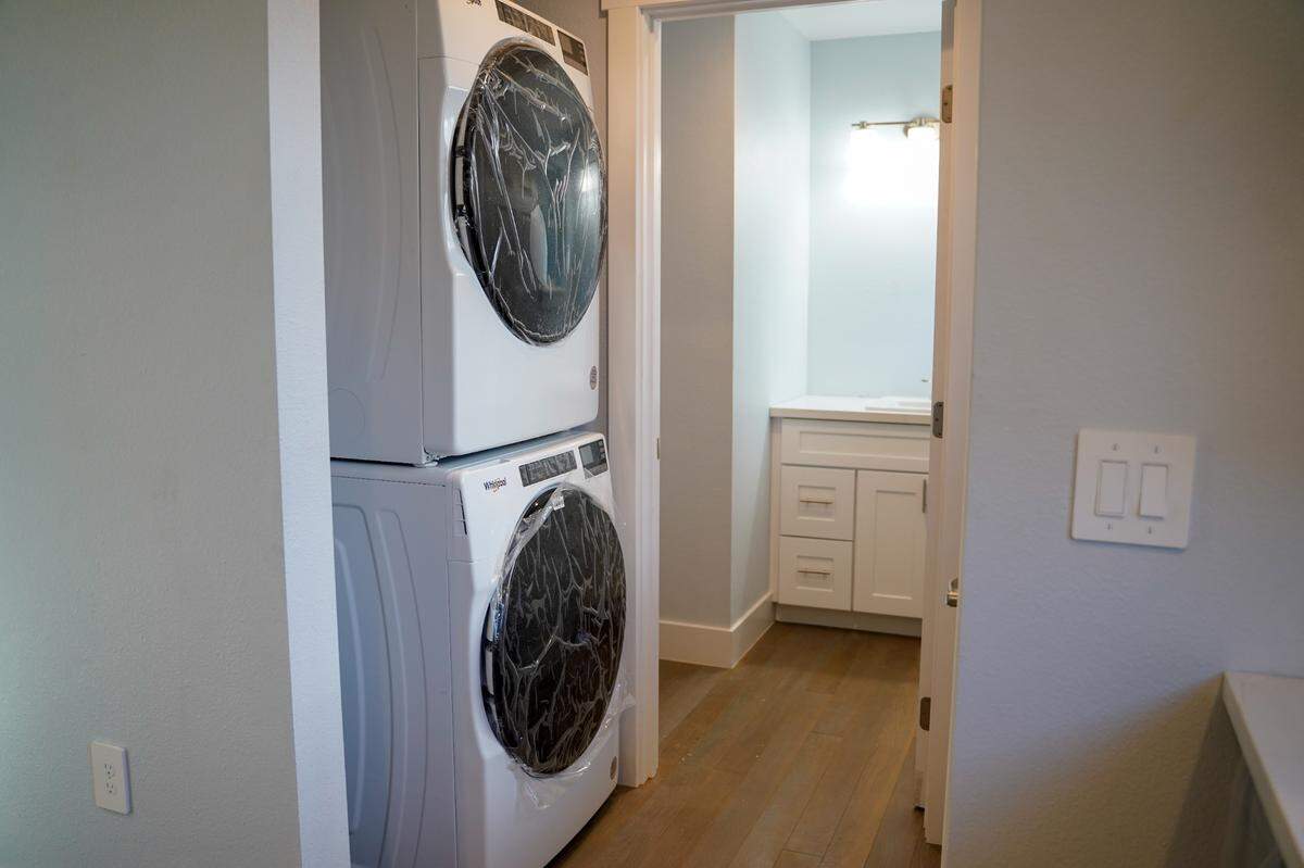Appliances including refrigerators, dishwashers, ovens and laundry machines were donated by Whirlpool through Habitat International to Habitat for Humanity’s new nine-home development in Paso Robles, pictured Wednesday, Dec. 4, 2024. The appliances were installed free of cost by Idler’s Home in Paso Robles, which also donated mattresses to the incoming families.