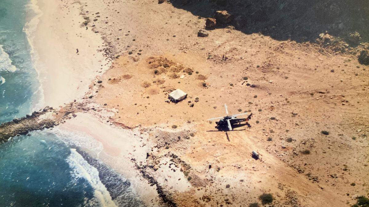 PG&E meteorologist John Lindsey took this photo of a helicopter in the Somalian desert.