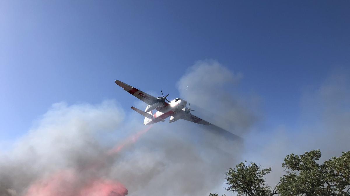 Cal Fire responded to a blaze in the 4000 block of North Ryan Road in Creston on Friday afternoon. 