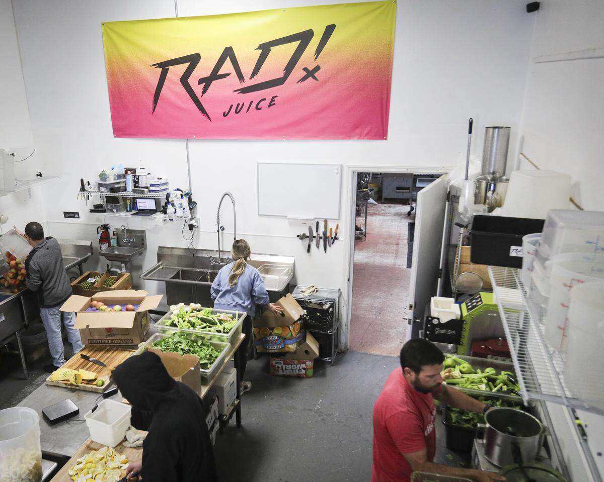 RAD juice offers cold-pressed organic juices, fresh and available for delivery or at local Farmer's Markets, seen here on Jan. 22, 2026.