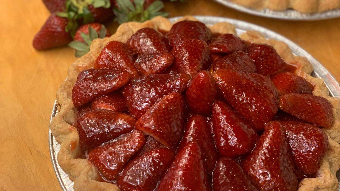 Take advantage of fresh berries and make Strawberry Pretzel Pie for the Fourth of July