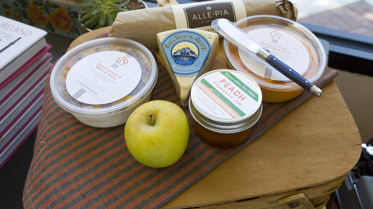General Store encourages customers to create an instant picnic with their choice of cheeses, salami, jam, hummus, fresh produce and other items.